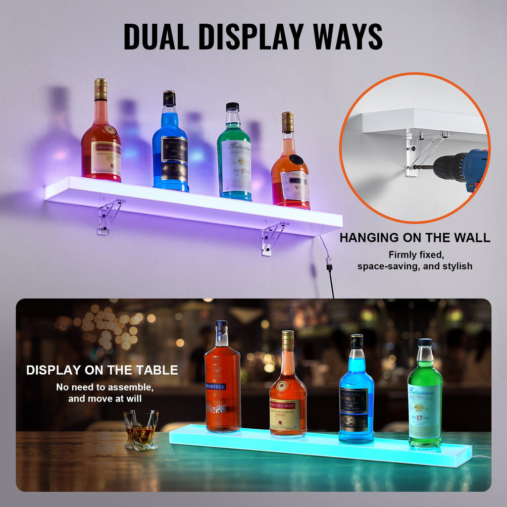 LED gėrimų butelių lentyna VEVOR OK-1-30, 76 cm ilgio