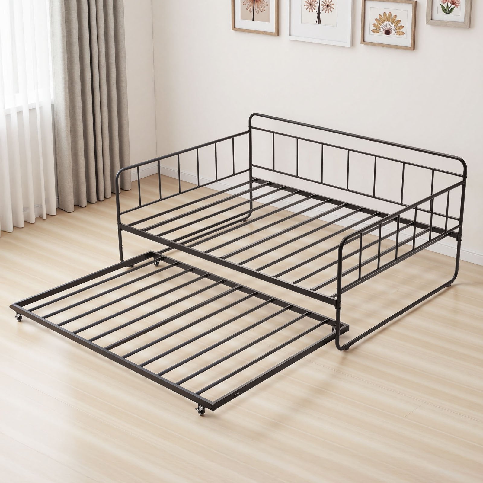 Metalinė sofa-lova su ištraukiama dalimi VEVOR YJX-BF-001, 181 kg apkrova