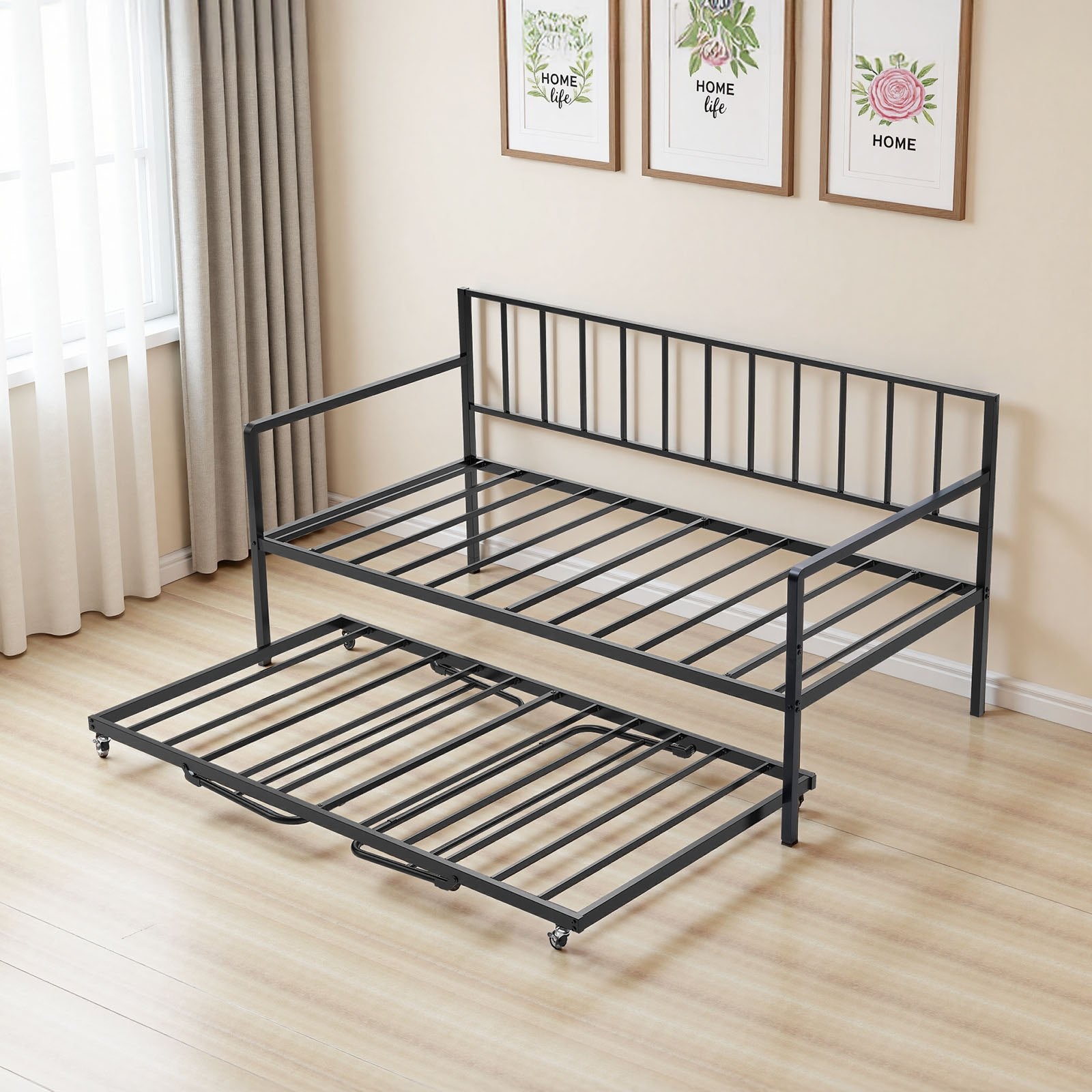 Daugiafunkcė lova-sofa VEVOR YJX-BF-003, su ištraukiama dalimi ir LED apšvietimu