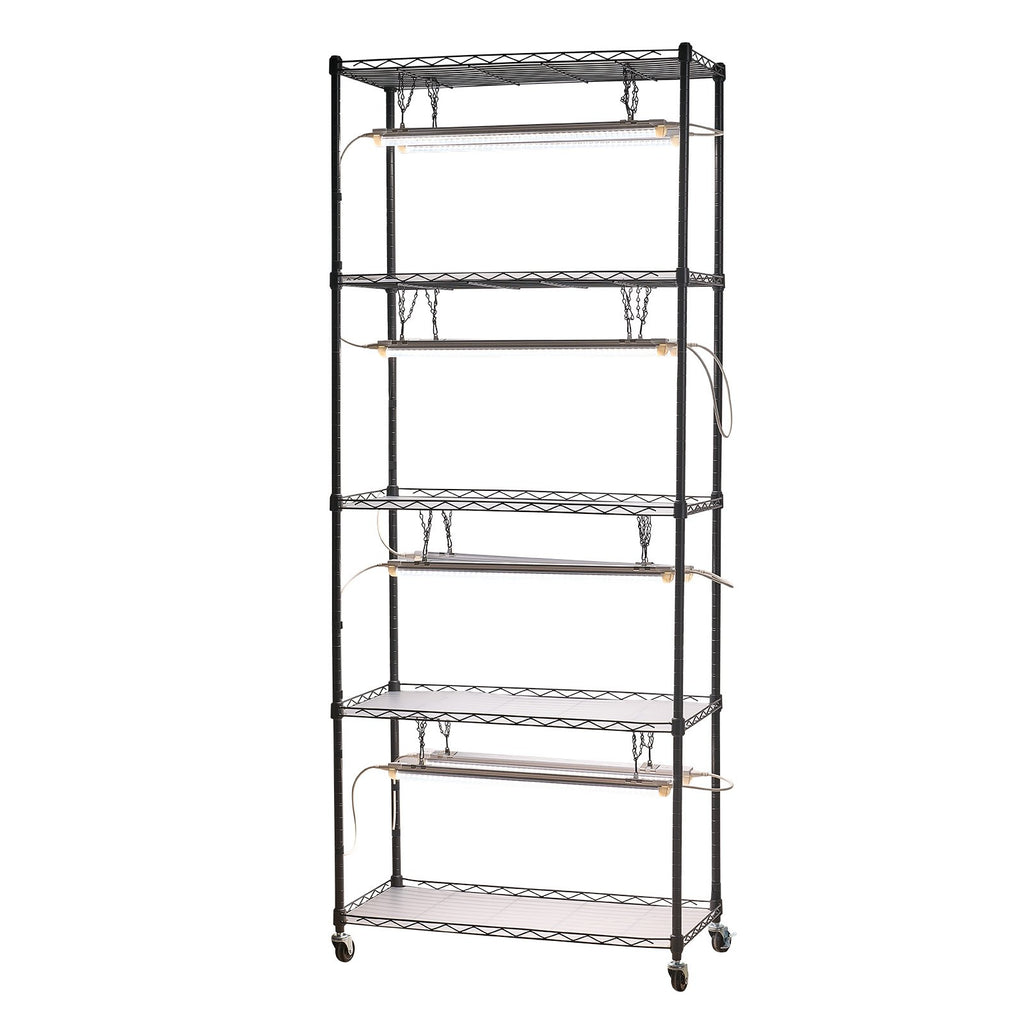 Lentyna augalams su apšvietimu VEVOR 6C18075-T8DP06P8-EU, 180 cm aukščio
