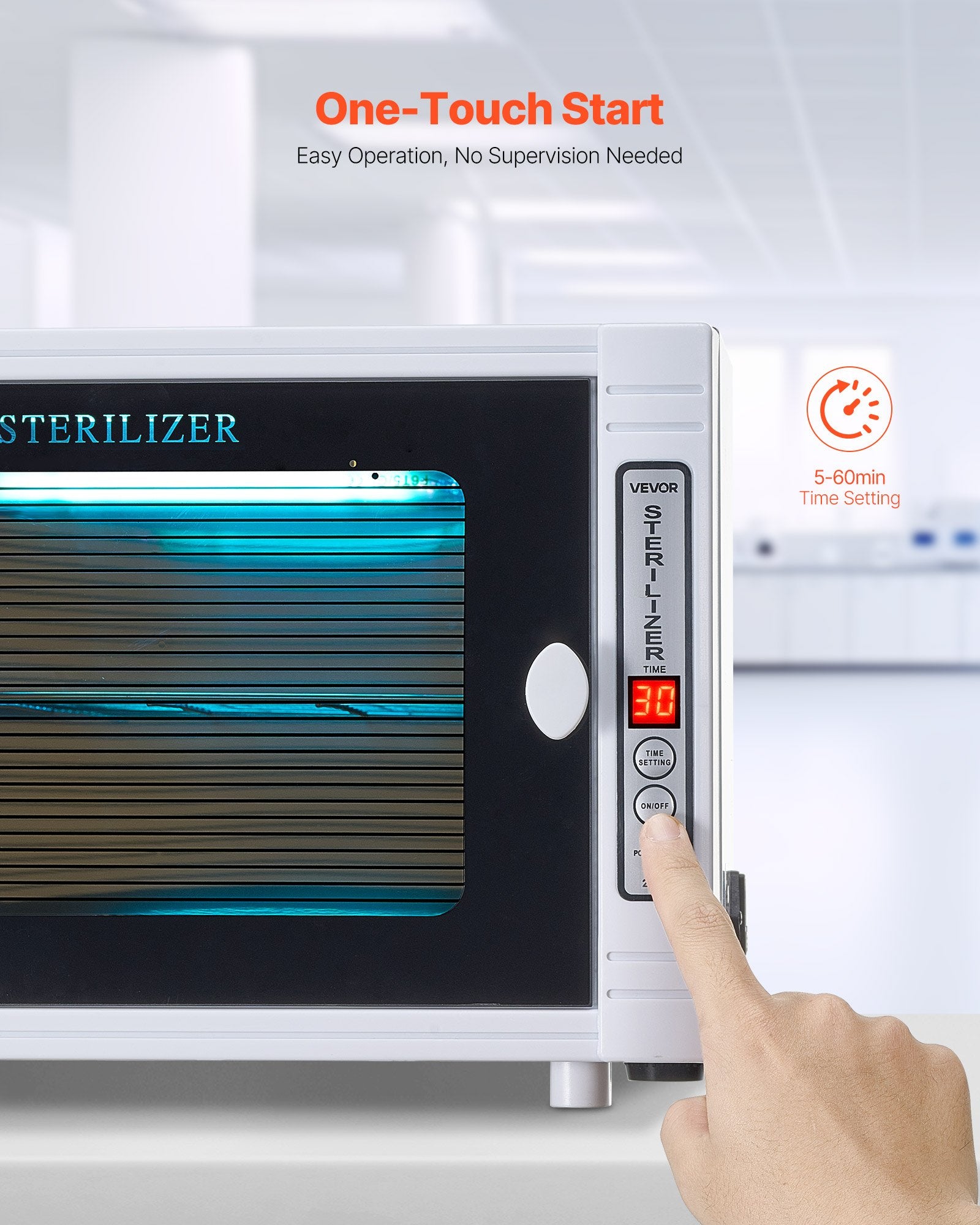 Nagų įrankių UV sterilizatorius VEVOR 208A, 12 l talpa