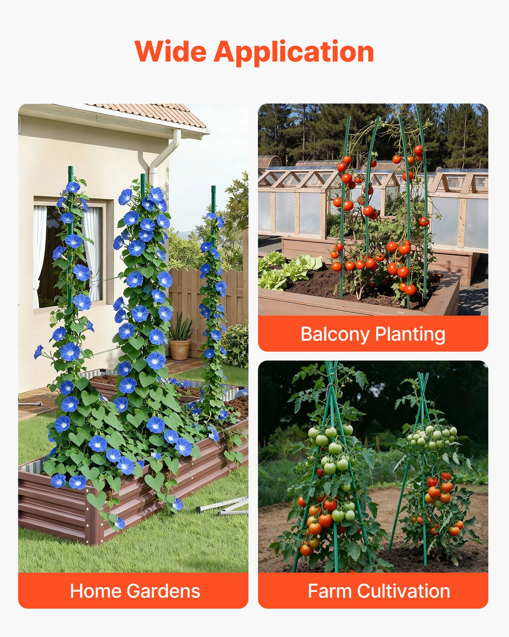 Sodo kuoliukai augalams VEVOR CSP11-1800-50, 1800 mm, 50 vnt.