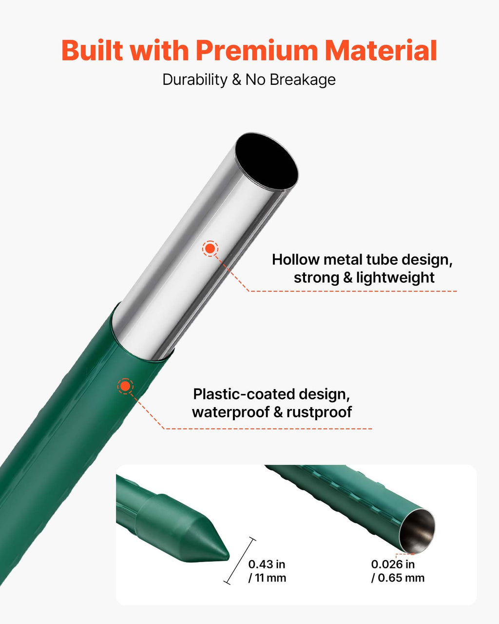 Sodo kuoliukai augalams VEVOR CSP11-2100-25, 210 cm