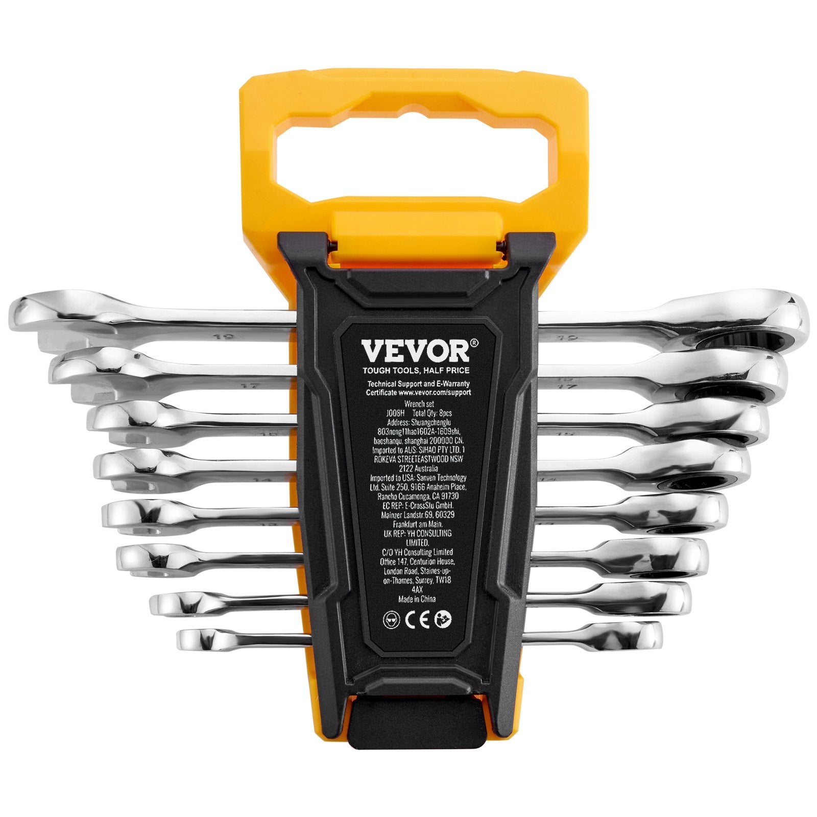 Kombinuotų raktų rinkinys VEVOR J008H, 8 vnt. (8-19 mm)