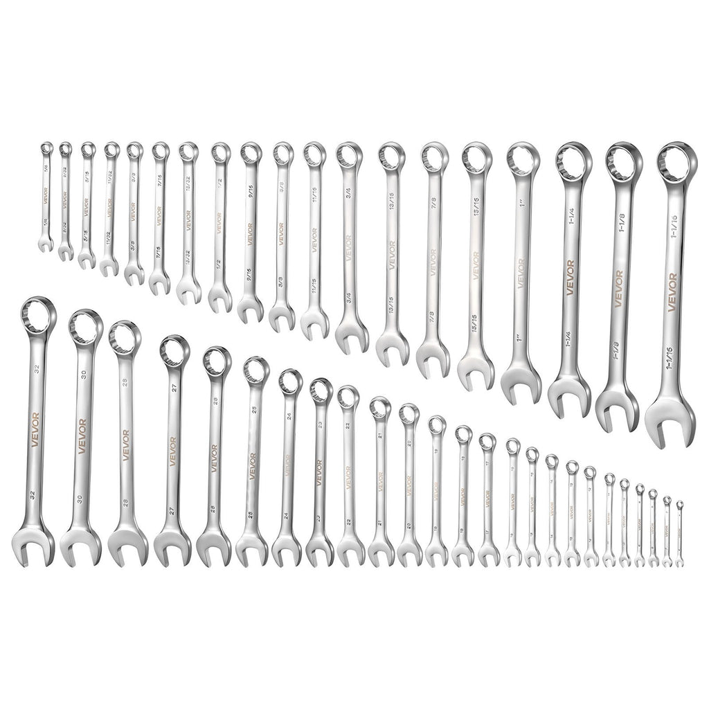 Kombinuotų raktų rinkinys VEVOR L0044BGY, 44 dalių
