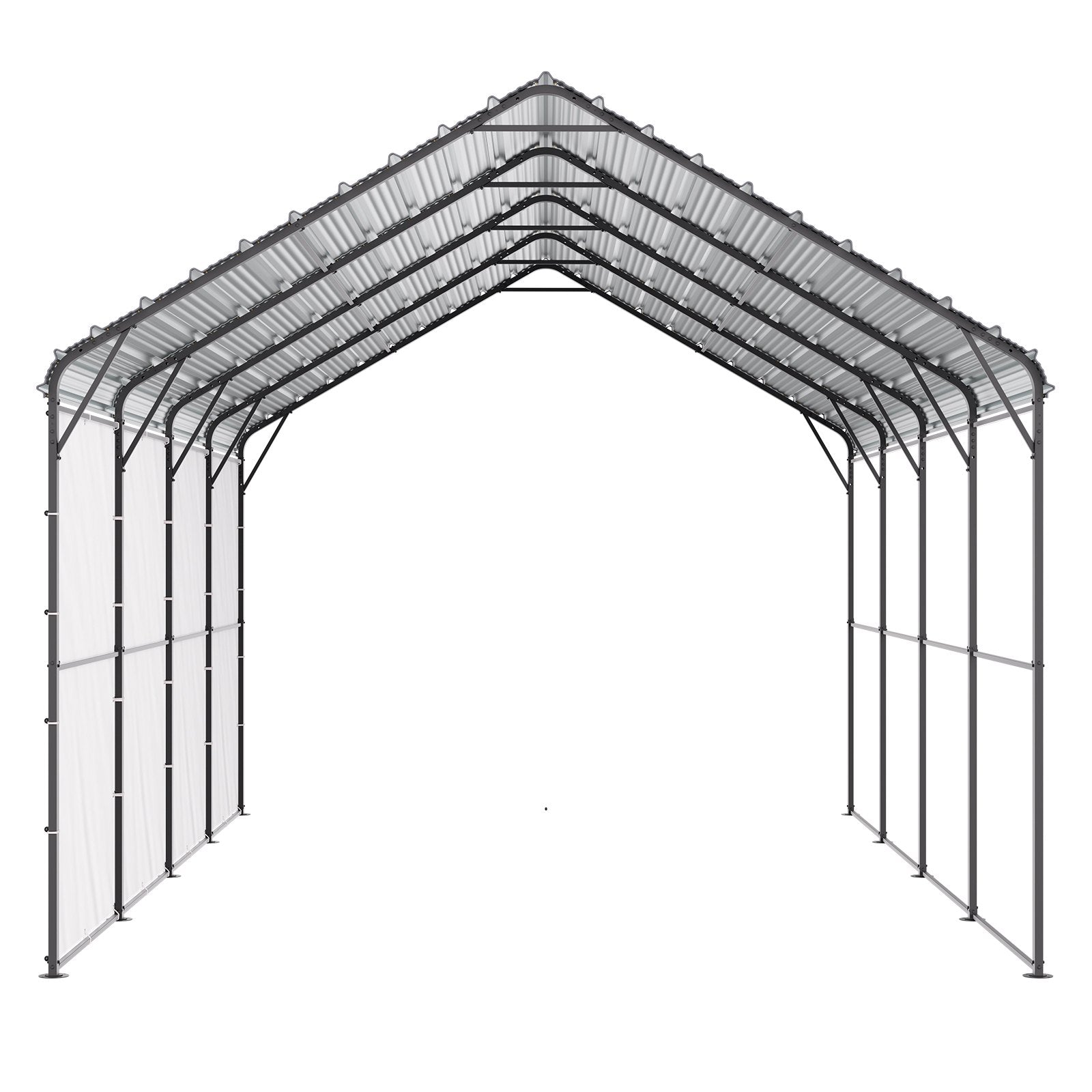Metalinė stoginė automobiliui VEVOR KD-TPQC-006-12x20ft, 3,6 x 6 m
