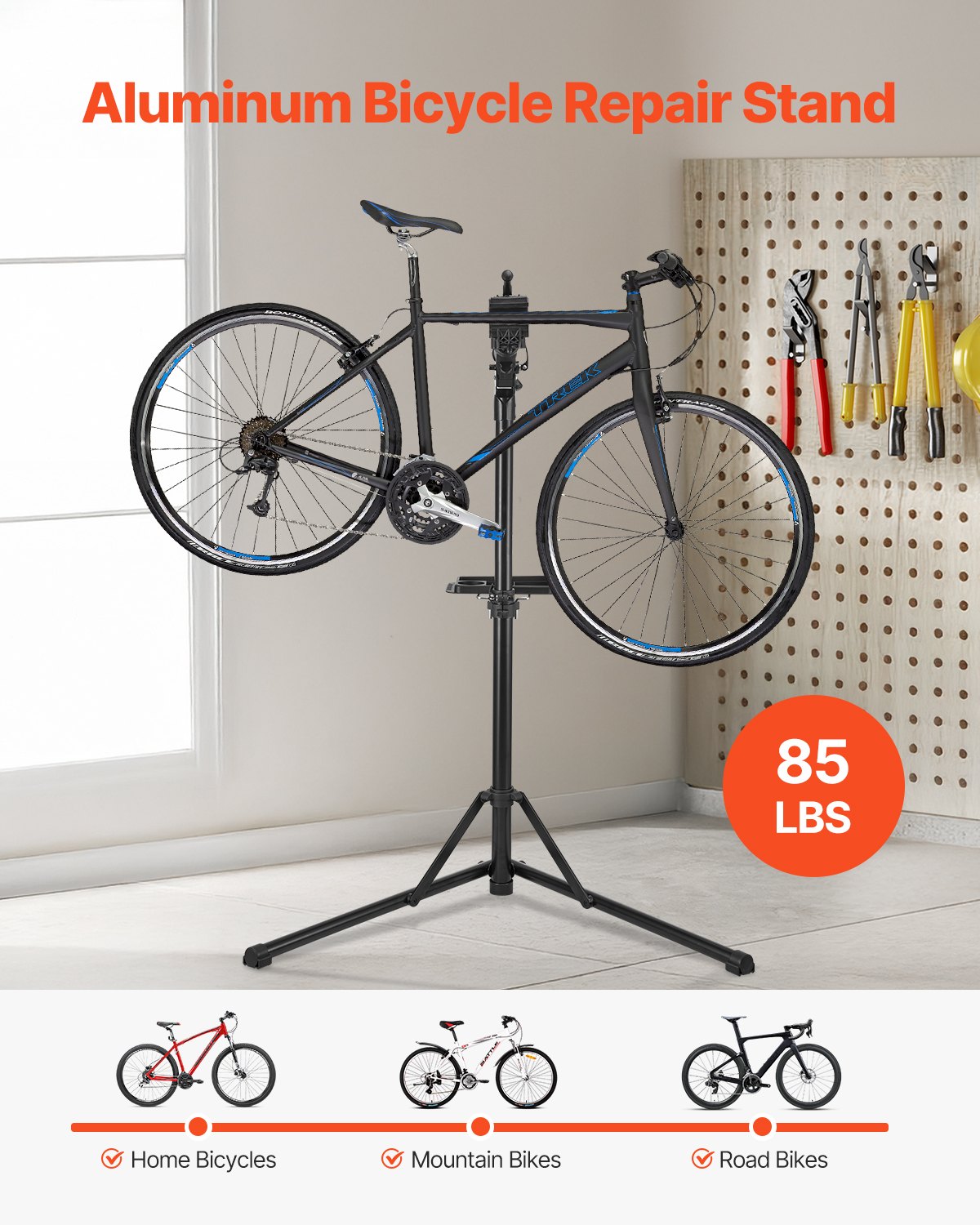 Dviračių remonto stovas VEVOR HS-QX-006LV, 38,5 kg keliamoji galia
