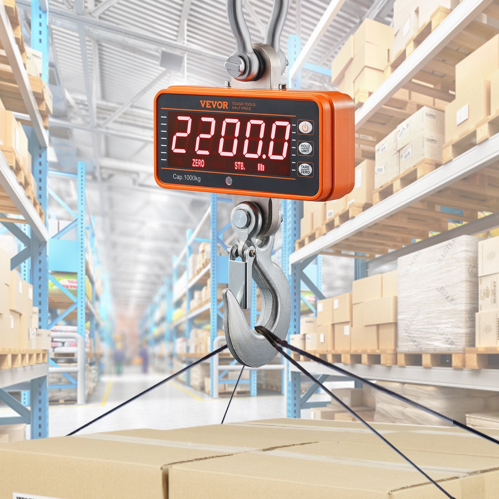 Skaitmeninės kraninės svarstyklės VEVOR OCS-S1, 1000 kg