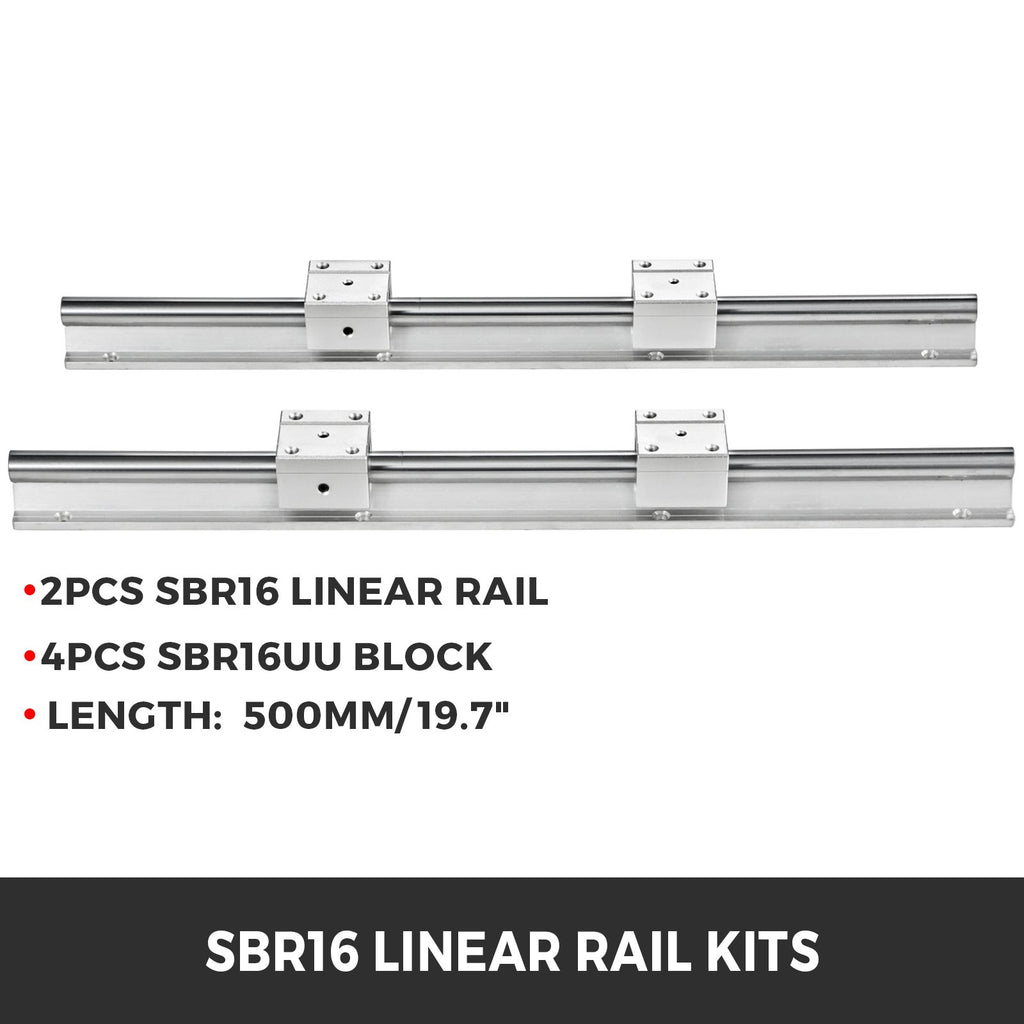 Linijiniai kreipiantieji VEVOR SBR16, 500 mm ilgis