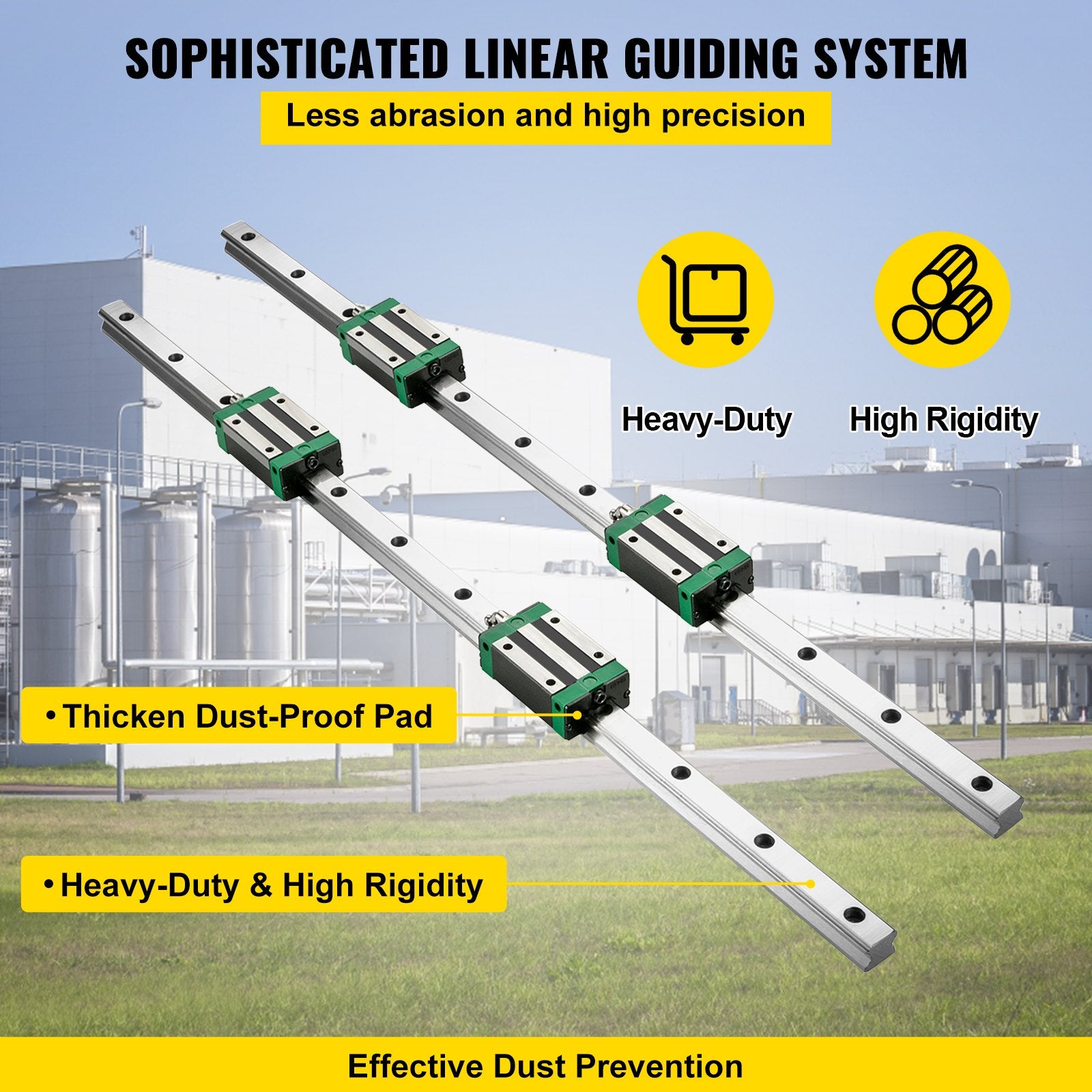 Linijinių kreipiančiųjų ir rutulinio sraigto rinkinys VEVOR HGR20-700 / RM1605-700, 700 mm