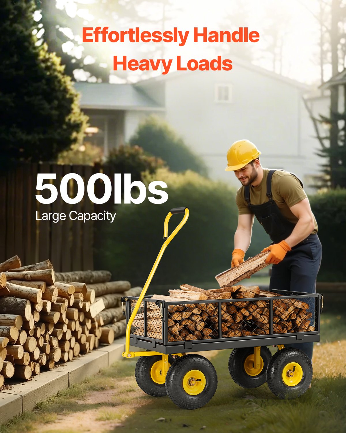 Sodo vežimėlis VEVOR V500, 227 kg keliamoji galia