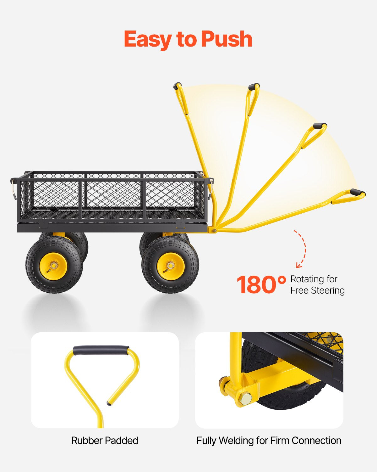 Sodo vežimėlis VEVOR V500, 227 kg keliamoji galia