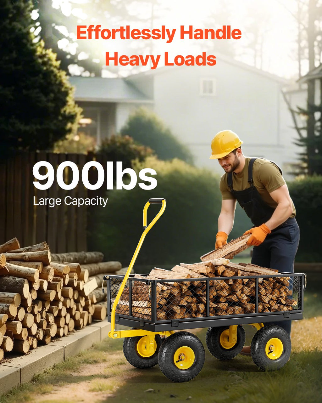 Sodo vežimėlis VEVOR V900, 408 kg keliamoji galia
