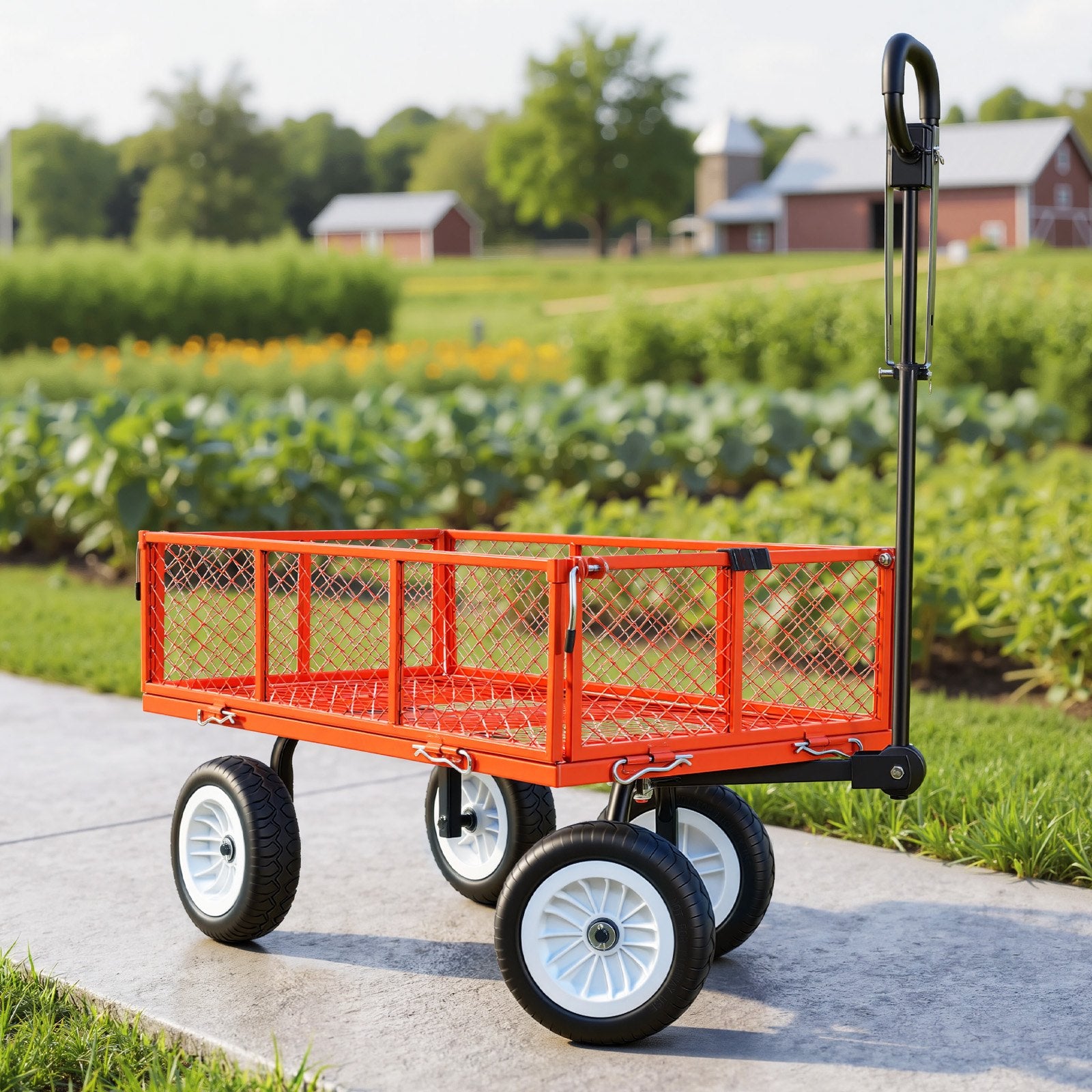 Sodo vežimėlis VEVOR TC-900R, 408,2 kg keliamoji galia