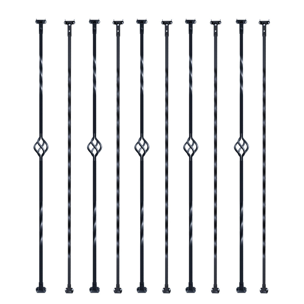Metaliniai laiptų turėklų strypai VEVOR ZX-LX43.8in-10, 10 vnt. komplektas