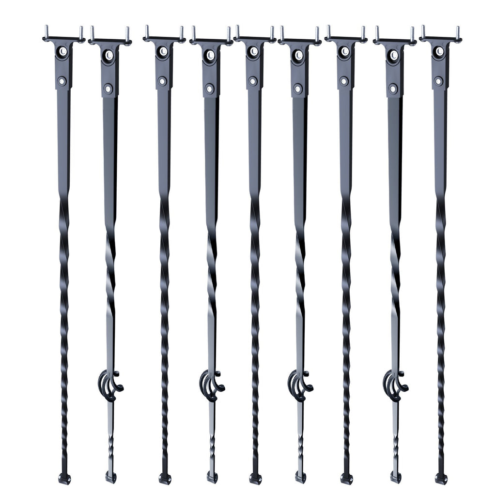 Metaliniai laiptų turėklų strypai VEVOR ZX-LX43.8in-10, 10 vnt. komplektas