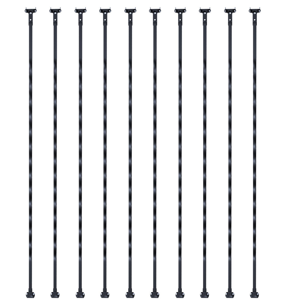 Metaliniai laiptų turėklų strypai VEVOR ZX-LX44in-10, 112 cm ilgio, 10 vnt.