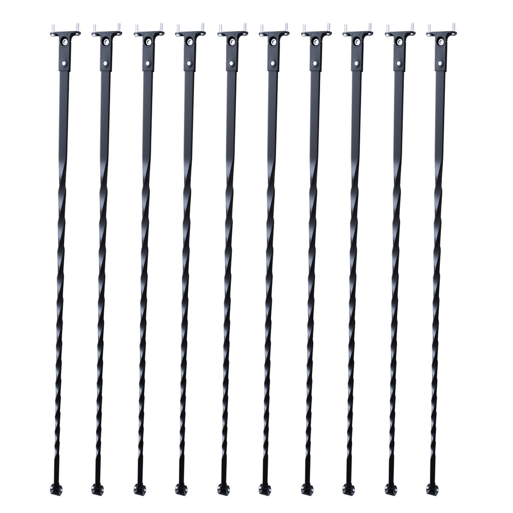Metaliniai laiptų turėklų strypai VEVOR ZX-LX44in-10, 112 cm ilgio, 10 vnt.