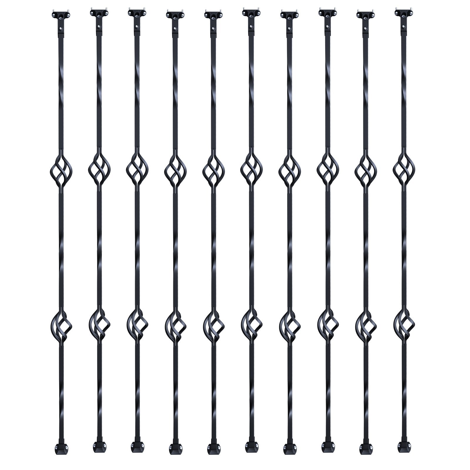 Metaliniai laiptų turėklų strypai VEVOR ZX-SL44in-10, 10 vnt. komplektas