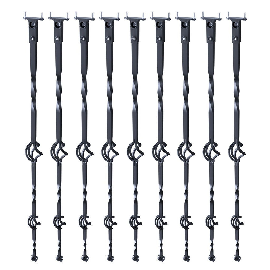 Metaliniai laiptų turėklų strypai VEVOR ZX-SL44in-10, 10 vnt. komplektas