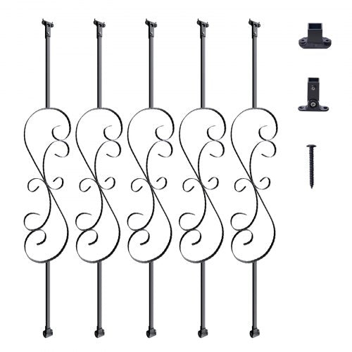 Metaliniai laiptų turėklų strypai VEVOR ZX-S44in-5, 1118 mm