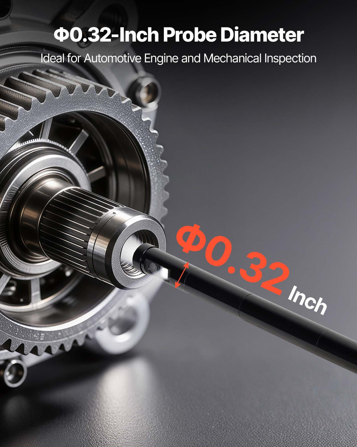 Motorizuotas endoskopas VEVOR SC8, 360° besisukantis objektyvas