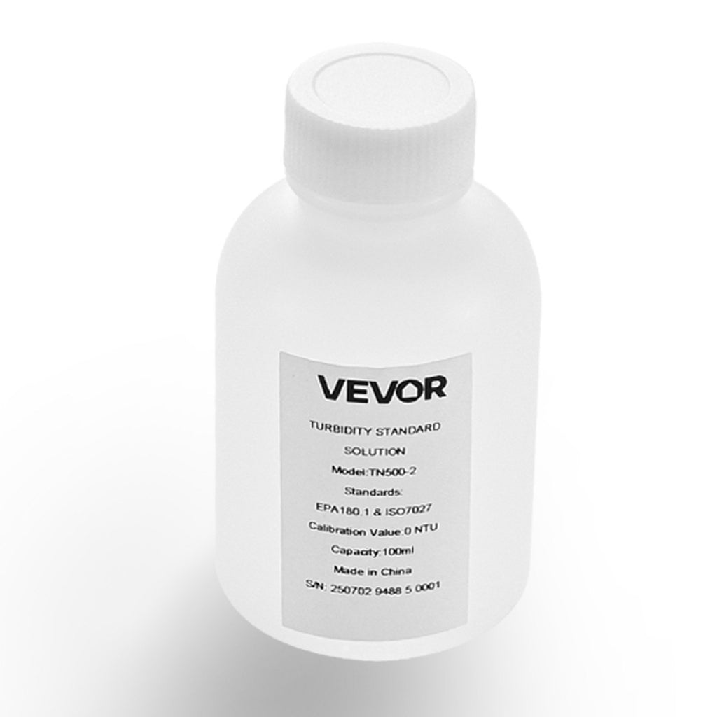 Drumstumo matuoklio kalibravimo tirpalas VEVOR TN500-2, 0 NTU, 100 ml