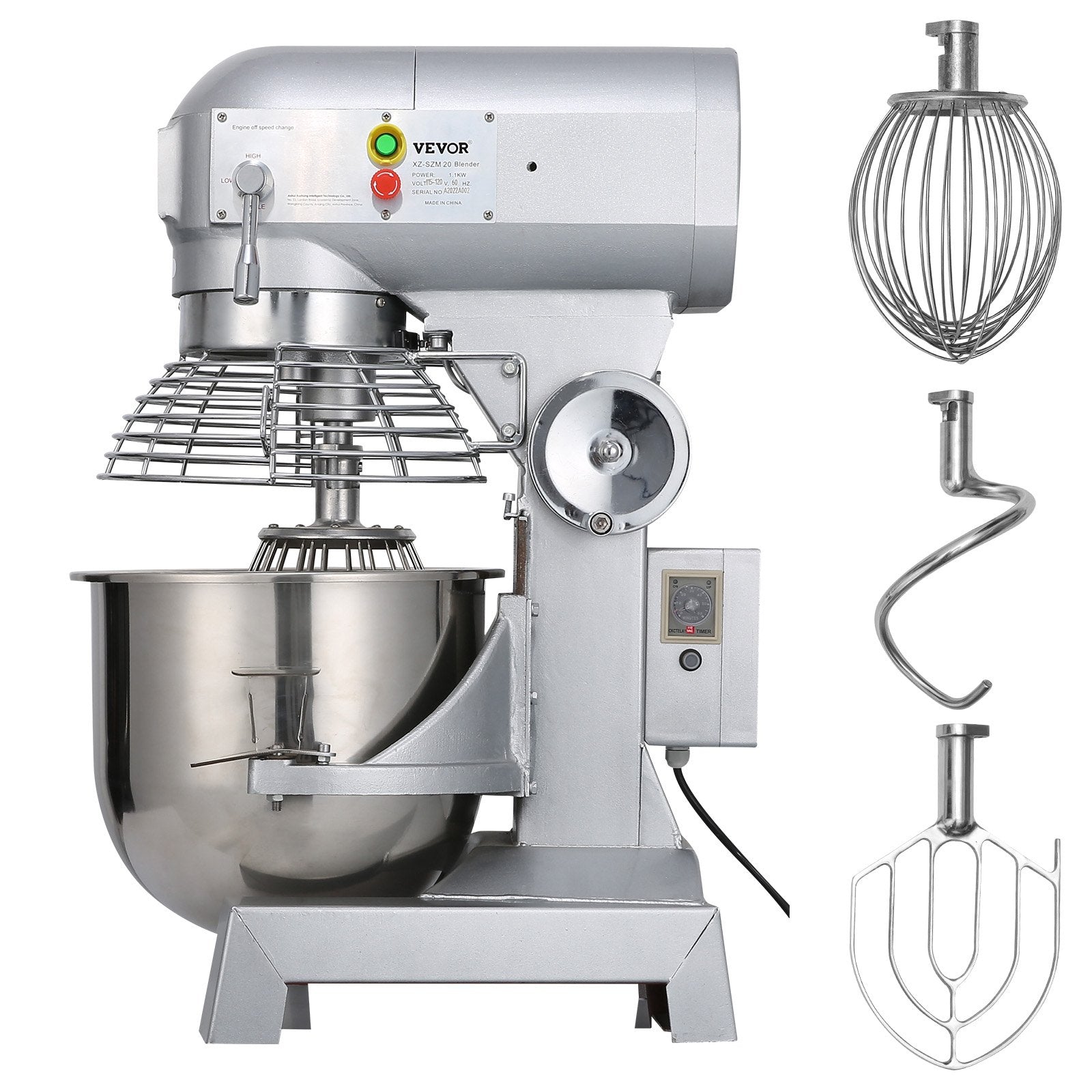 Pramoninis virtuvinis mikseris VEVOR 15Qt, 600 W