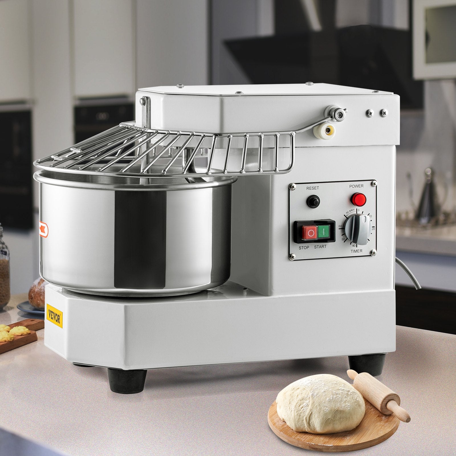 Spiralinė tešlos maišyklė VEVOR BDM8, 8 l