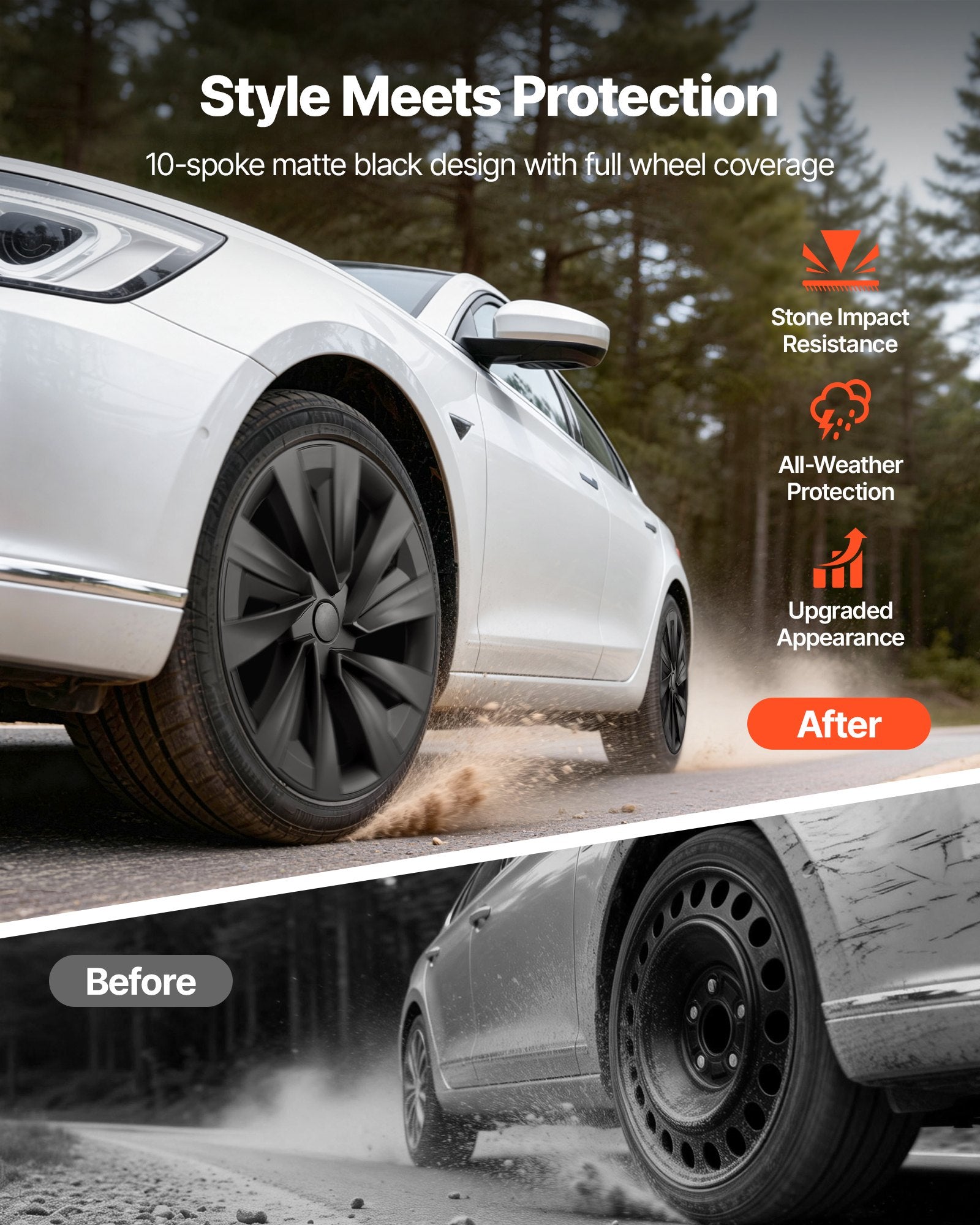 Ratų gaubtai VEVOR Tesla Model Y (2025), 19 colių