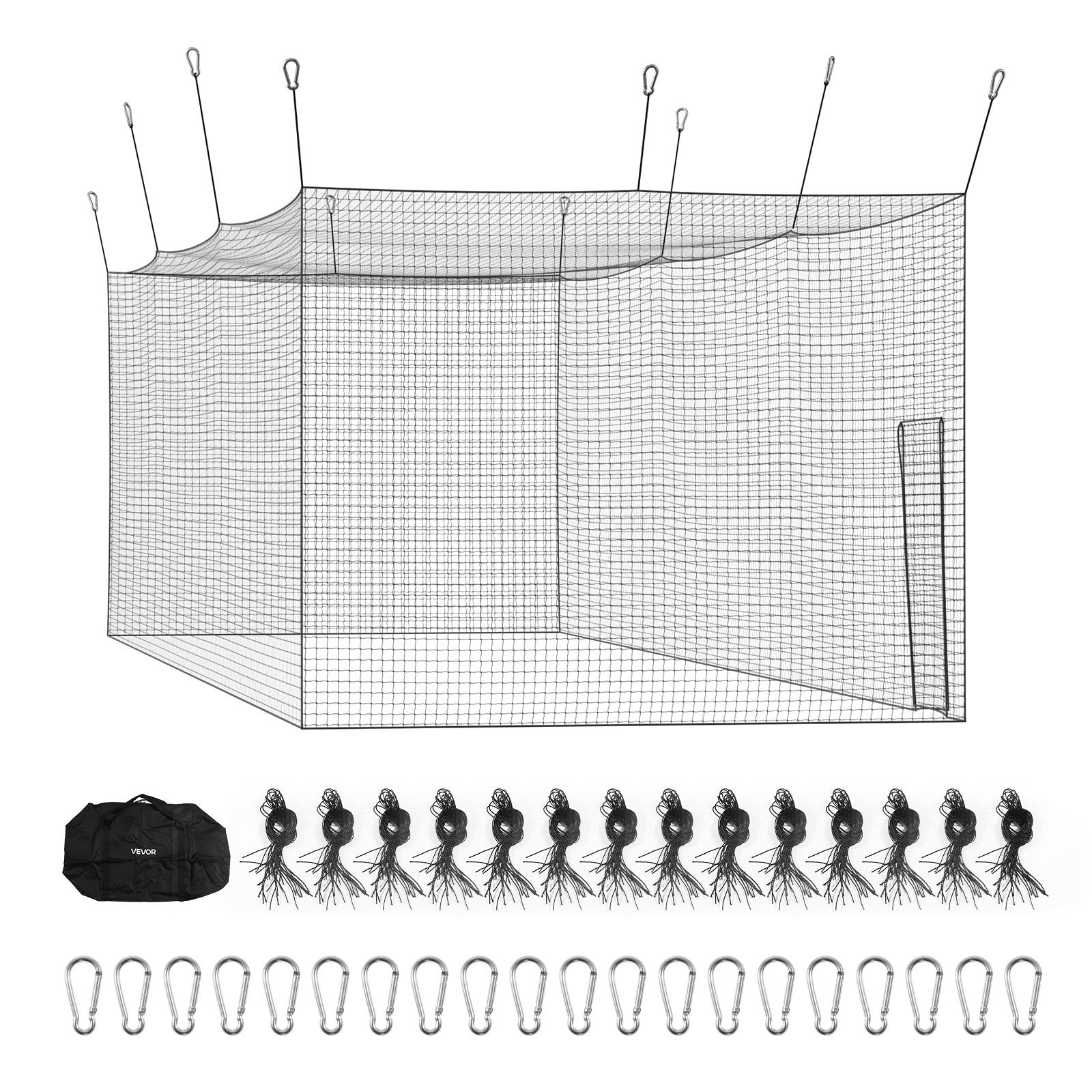 Beisbolo mušimo narvas (tinklas) VEVOR BC005, 12,7 m ilgio