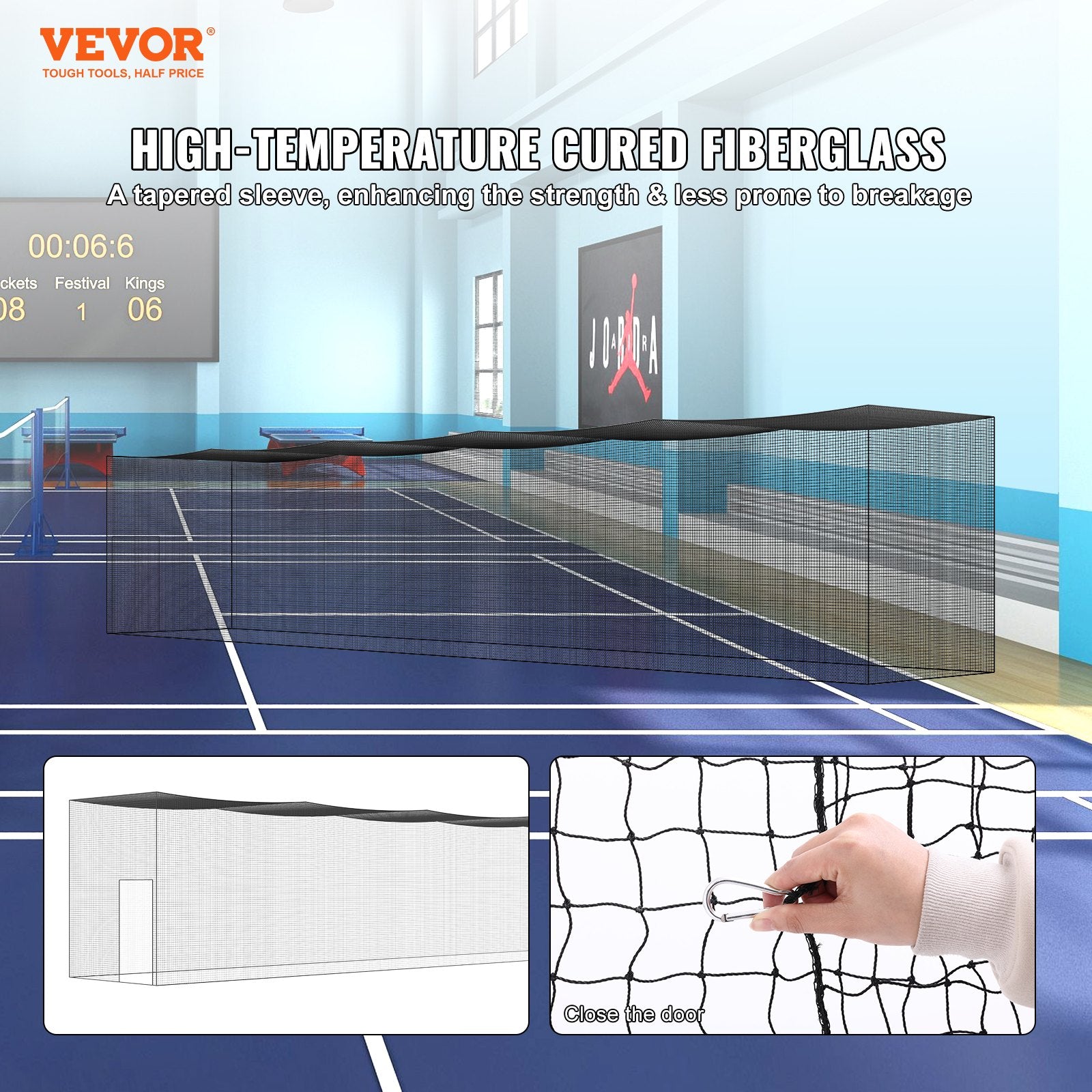 Beisbolo treniruočių tinklas VEVOR YC-DJL-70*12*14ft, 21,3 m ilgio