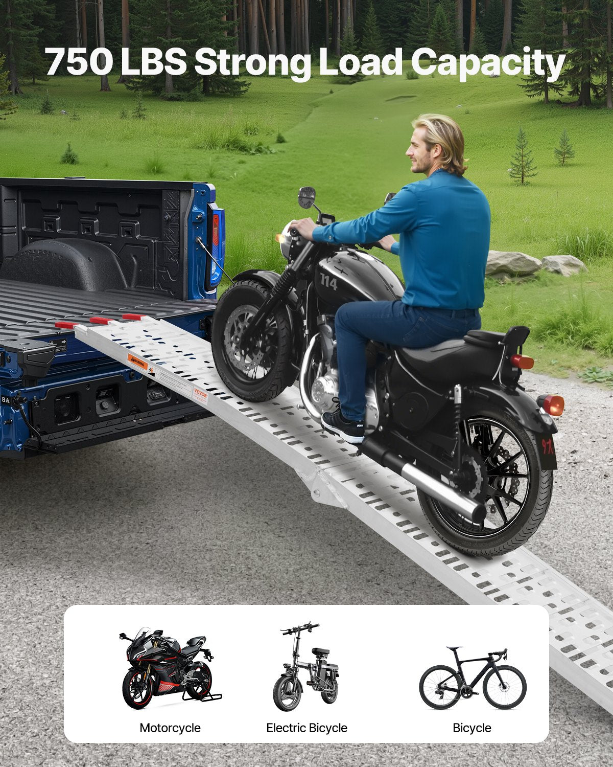 Užvažiavimo rampa VEVOR LR020-120X, 340 kg