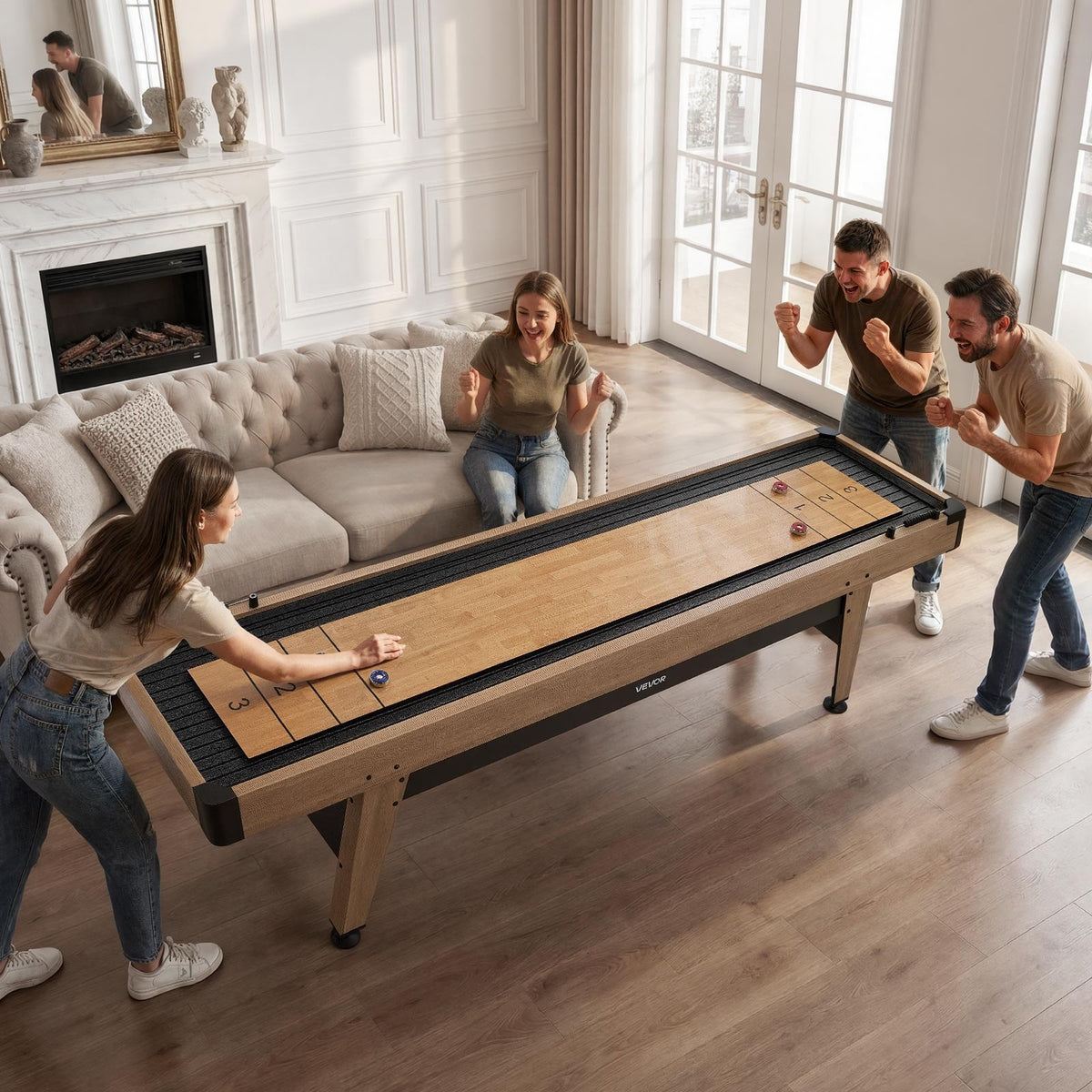 Shuffleboard stalas VEVOR BZSHB12FEET001, 2,7 m ilgio