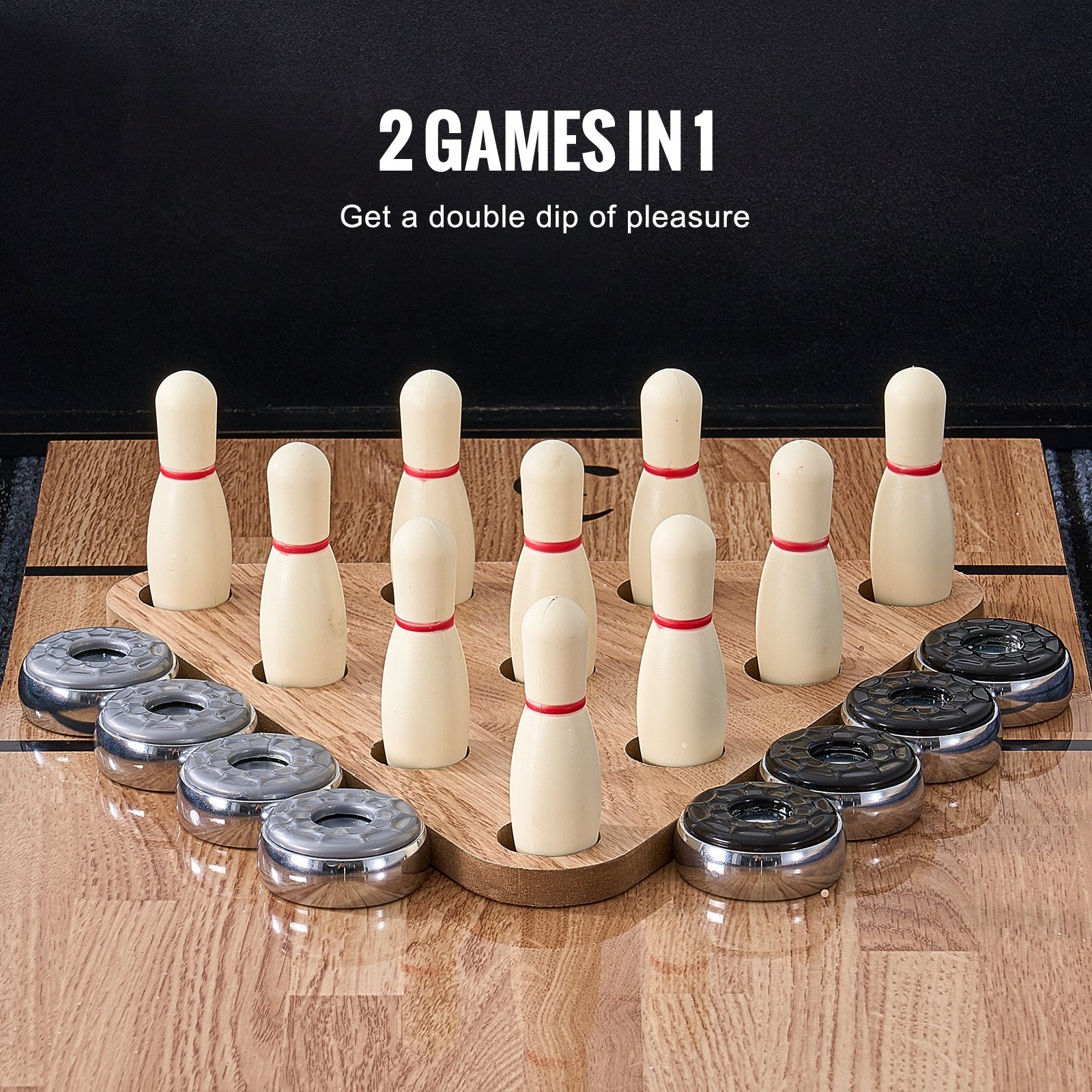 Shuffleboard ir boulingo stalas VEVOR SUS-9F01X, 274,3 cm