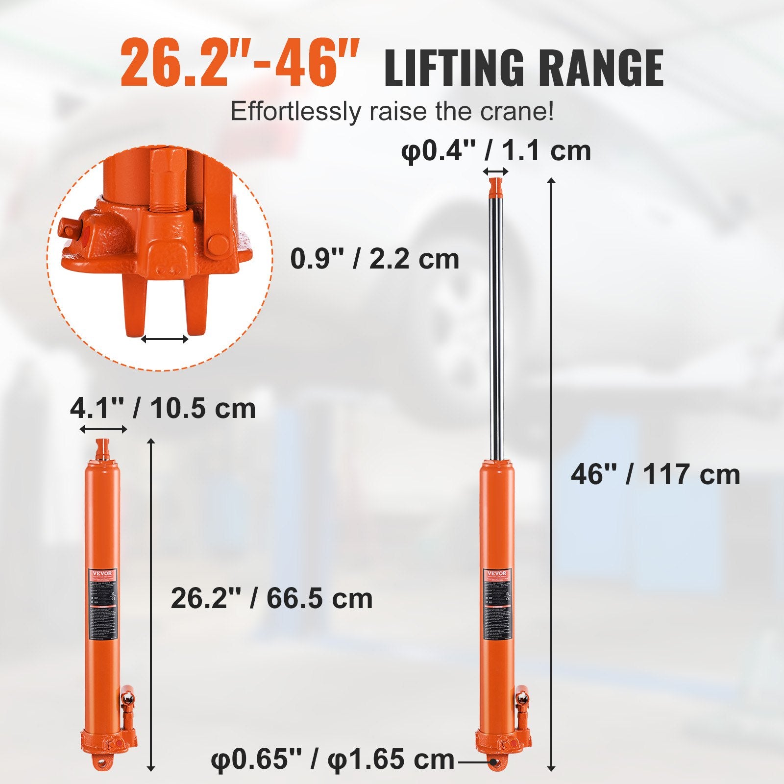 Hidraulinis kėliklis VEVOR QJD-CB030A-00, 3 tonos