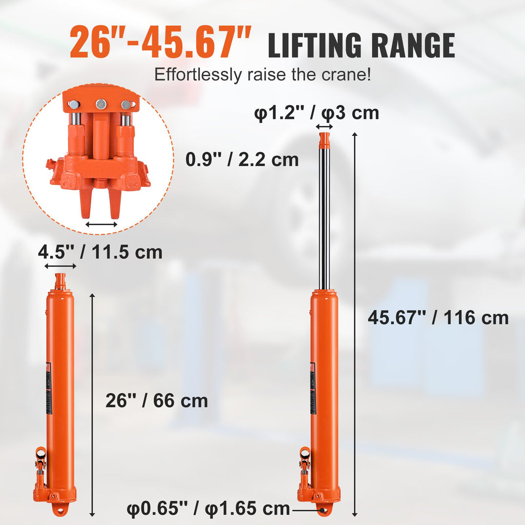 Hidraulinis kėliklis VEVOR QJD-CB080B-00, 8 t