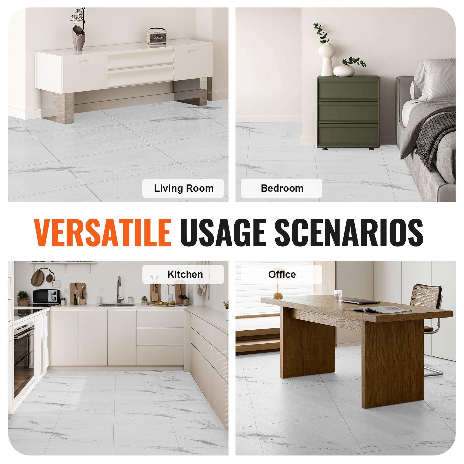 Lipnios vinilinės grindų plytelės VEVOR SXP-G-012, 1,5 mm storio