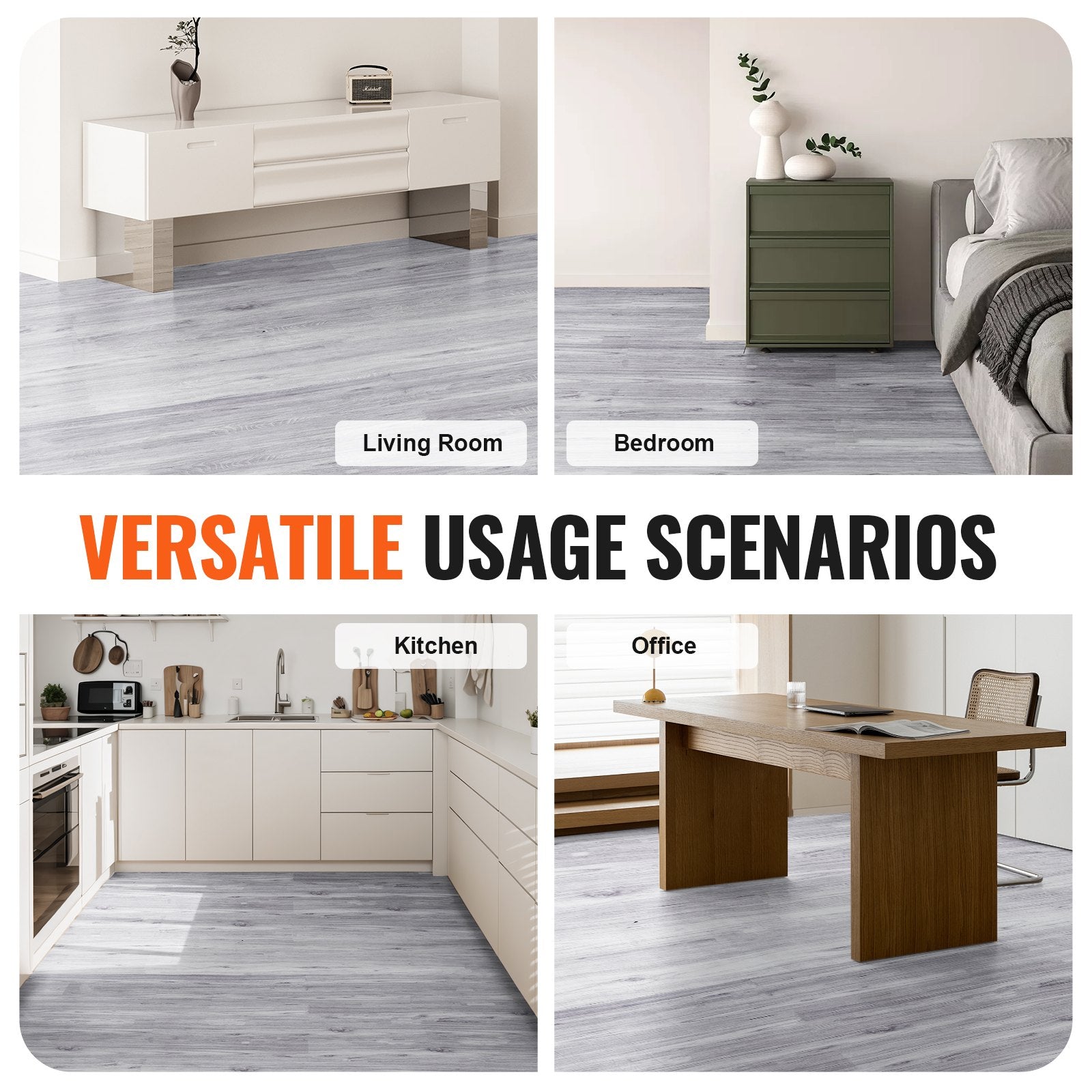 Lipnios vinilinės grindų plytelės VEVOR DW5056, 20 vnt.