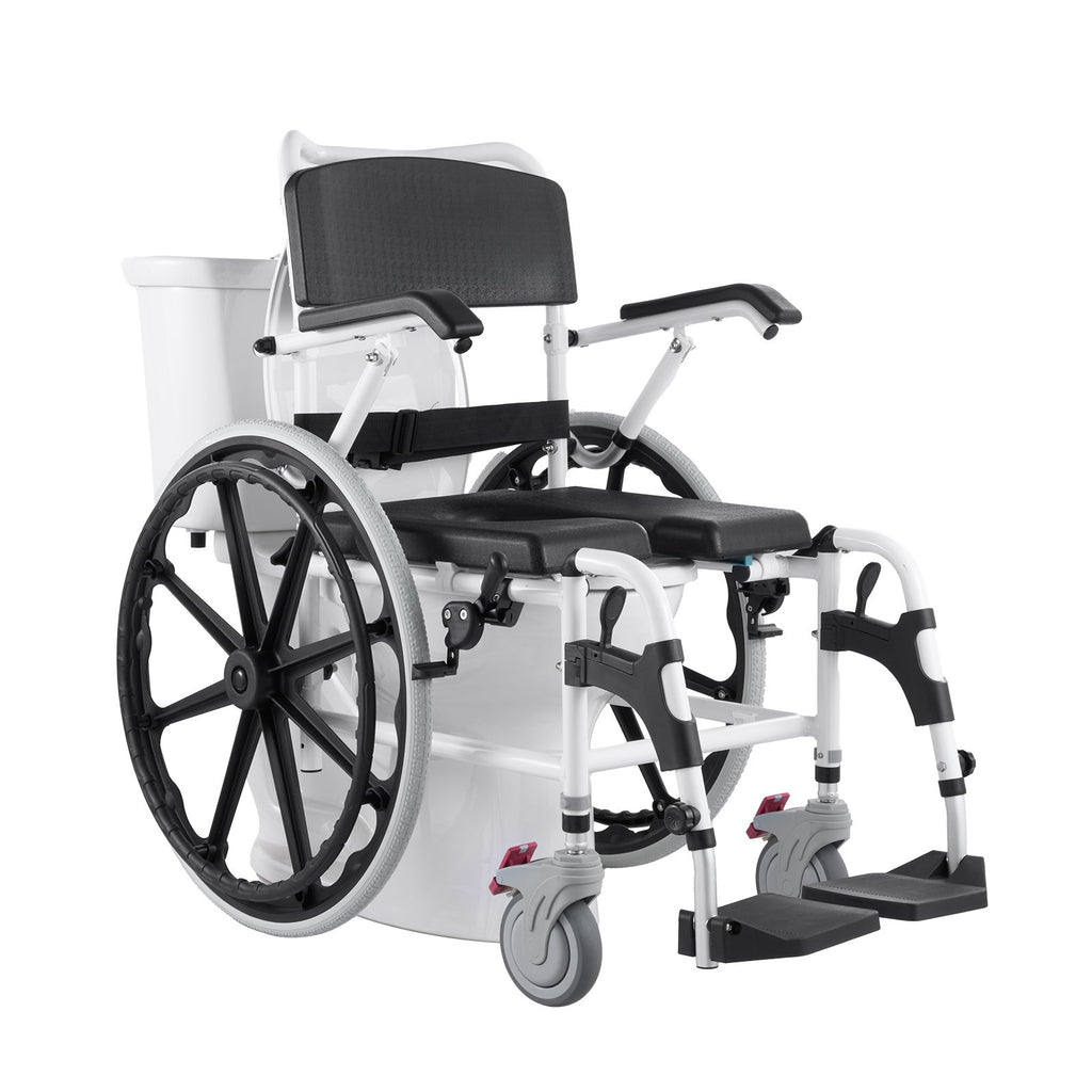 Neįgaliojo vežimėlis-kėdė dušui ir tualetui VEVOR HFK-3301-24, 136 kg apkrova